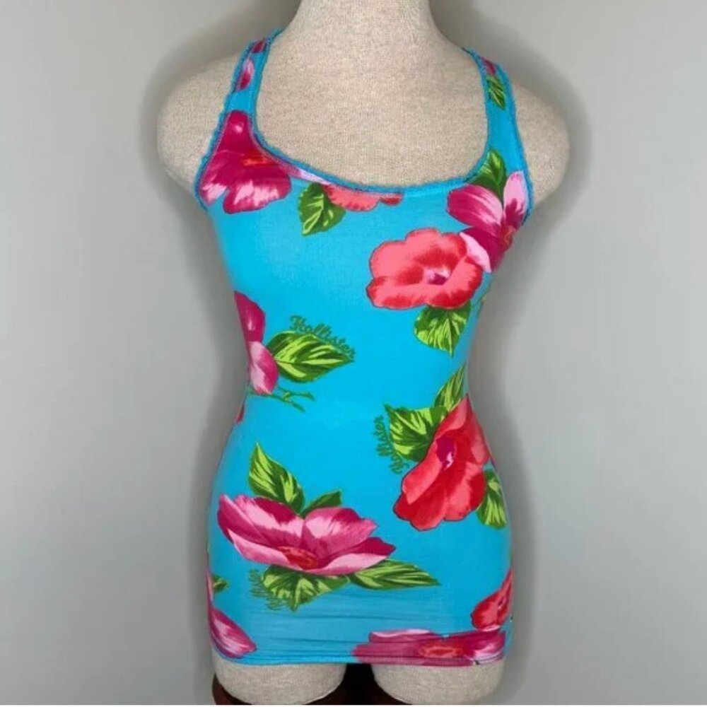 Hollister Scoop Neck Floral Tank Top Size XS